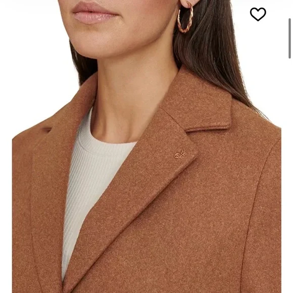 Calvin Klein Chocolate Brown Overcoat - Picture 4 of 8